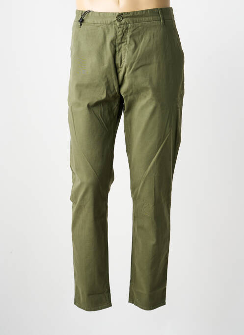 Pantalon chino stretch taille normale vert HAPPY homme
