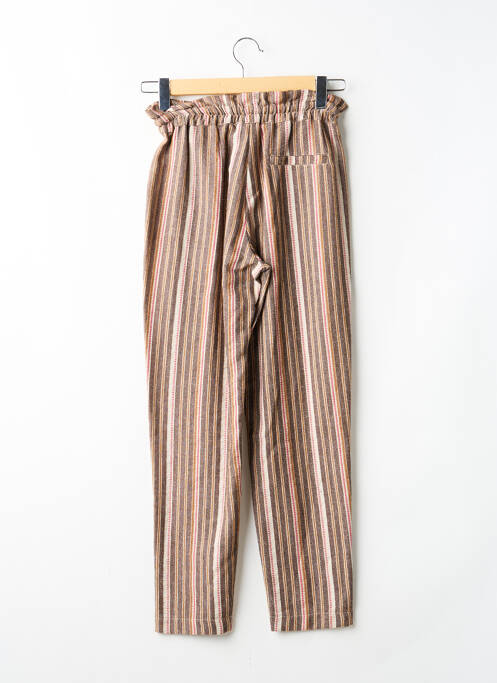 Pantalon droit taille élastique marron LA FEE MARABOUTEE femme