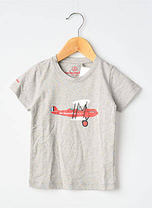 T-shirt sérigraphie floquée manches courtes gris MA LOCOMOTION garçon