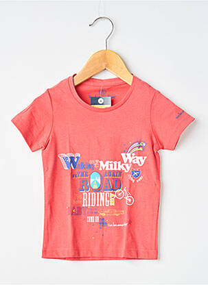 T-shirt sérigraphie floquée manches courtes rouge MA LOCOMOTION garçon