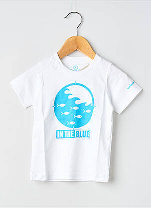 T-shirt sérigraphie floquée manches courtes blanc MA LOCOMOTION garçon