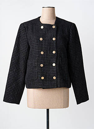 Veste casual col rond noir MOLLY BRACKEN femme