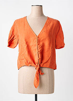 Chemisier manches courtes manches courtes orange VILA femme