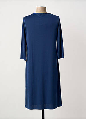 Robe mi-longue manches 3/4 manches 3/4 bleu DANEVA femme