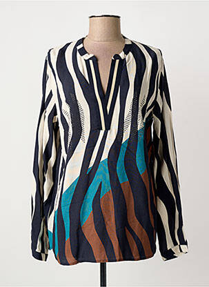 Blouse imprimé fantaisie manches longues bleu BETTY BARCLAY femme