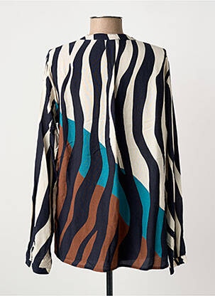 Blouse tissage popeline manches longues bleu BETTY BARCLAY femme