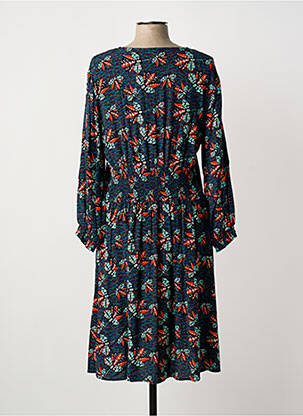 Robe mi-longue manches 3/4 manches 3/4 bleu LA FIANCEE DU MEKONG femme