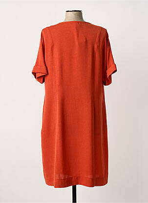 Robe mi-longue manches courtes manches courtes orange MARINA RIVEIRO femme