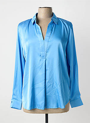 Blouse poignets boutonnés avec fente manches longues bleu BETTY BARCLAY femme
