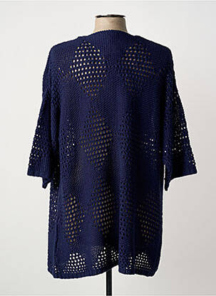 Gilet manches longues manches 3/4 bleu MARBLE femme