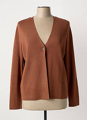 Gilet manches longues coupe cintrée marron BETTY BARCLAY femme