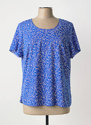 Top imprimé fantaisie manches courtes bleu PAUL MATIS femme