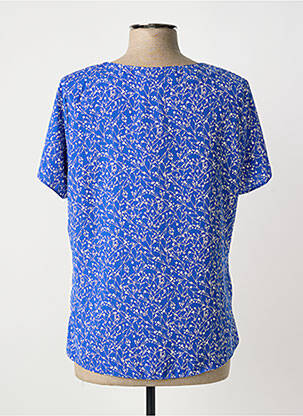 Top imprimé fantaisie manches courtes bleu PAUL MATIS femme