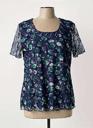 Top stretch manches courtes bleu TELMAIL femme