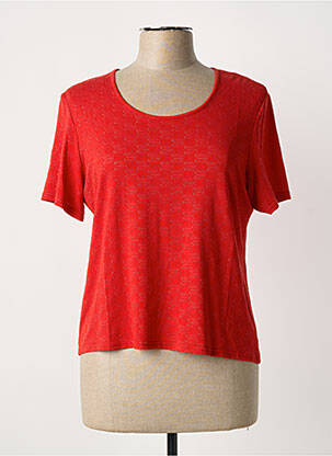 T-shirt stretch manches courtes rouge ANNE KELLY femme