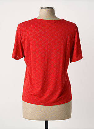 T-shirt stretch manches courtes rouge ANNE KELLY femme