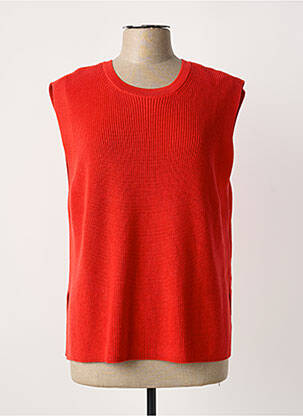 Pull coupe droite manches courtes rouge BETTY BARCLAY femme