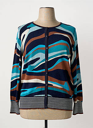 Gilet manches longues col rond bleu BETTY BARCLAY femme