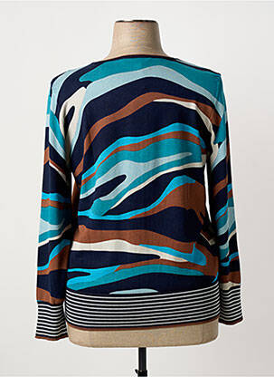 Gilet manches longues col rond bleu BETTY BARCLAY femme