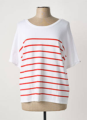 T-shirt blanc MARBLE femme