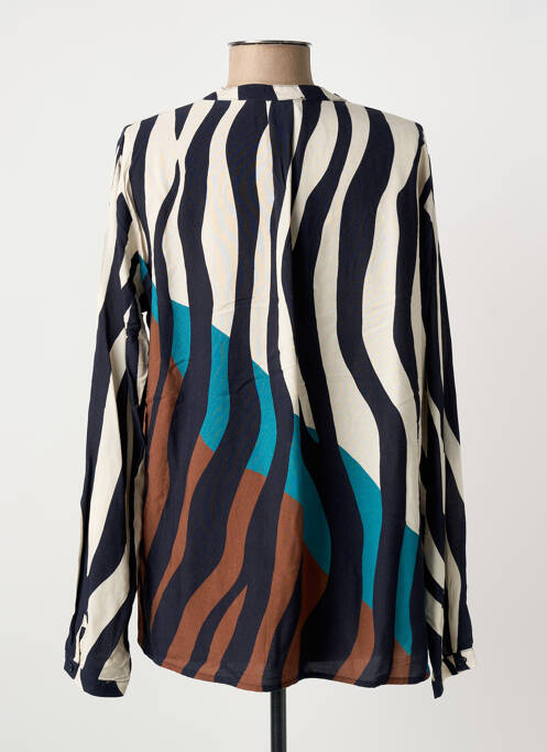 Blouse tissage popeline manches longues bleu BETTY BARCLAY femme