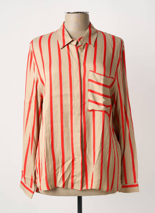 Chemisier coupe droite manches longues beige BETTY BARCLAY femme