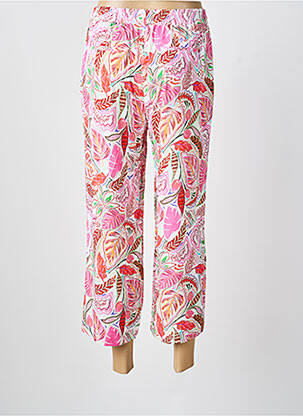 Pantalon 7/8 tissage popeline taille normale rose GARDEUR femme