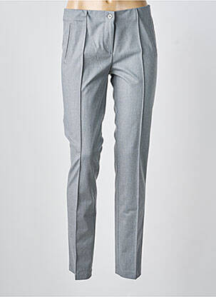 Pantalon slim taille élastique gris BRUNO SAINT HILAIRE femme