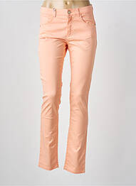 Pantalon slim tissage popeline taille normale orange BRUNO SAINT HILAIRE femme