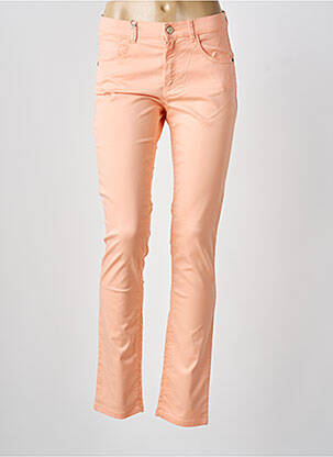 Pantalon slim tissage popeline taille normale orange BRUNO SAINT HILAIRE femme