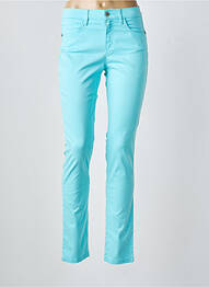 Pantalon slim tissage popeline taille normale bleu BRUNO SAINT HILAIRE femme
