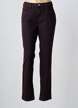 Jeans coupe slim stretch taille normale rouge BRUNO SAINT HILAIRE femme