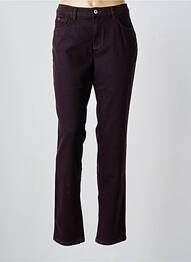 Jeans coupe slim stretch taille normale rouge BRUNO SAINT HILAIRE femme