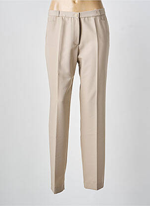 Pantalon slim poches taille haute beige ANNE KELLY femme