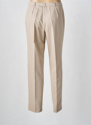 Pantalon slim poches taille haute beige ANNE KELLY femme