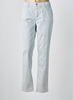 Pantalon slim tissage popeline taille normale bleu BRUNO SAINT HILAIRE femme