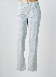 Pantalon slim tissage popeline taille normale bleu BRUNO SAINT HILAIRE femme