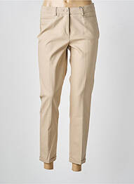 Pantalon slim tissage popeline taille normale beige GARDEUR femme