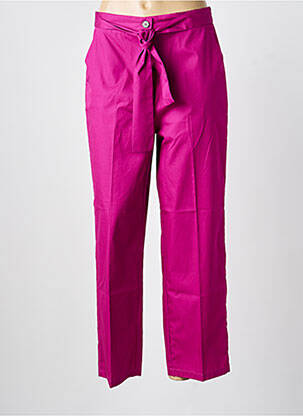 Pantalon 7/8 taille à pinces taille normale violet EMME M femme