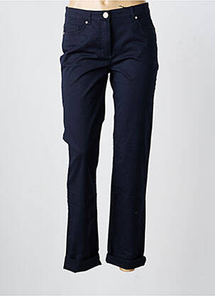 Pantalon slim tissage popeline taille normale bleu STARK femme
