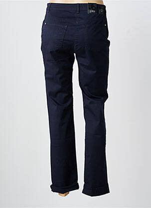 Pantalon slim tissage popeline taille normale bleu STARK femme