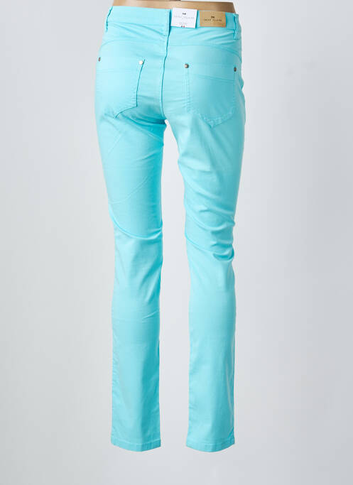 Pantalon slim bleu BRUNO SAINT HILAIRE femme
