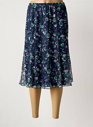 Jupe mi-longue doublure textile bleu TELMAIL femme
