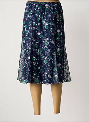 Jupe mi-longue stretch bleu TELMAIL femme