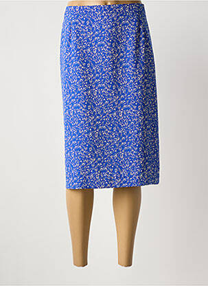 Jupe mi-longue doublure textile bleu PAUL MATIS femme