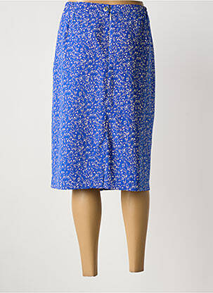 Jupe mi-longue doublure textile bleu PAUL MATIS femme