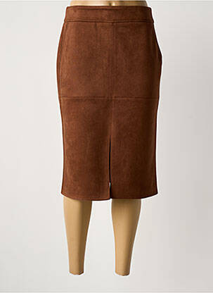 Jupe mi-longue taille normale marron BETTY BARCLAY femme