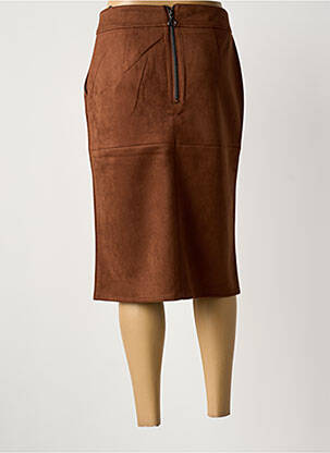 Jupe mi-longue taille normale marron BETTY BARCLAY femme