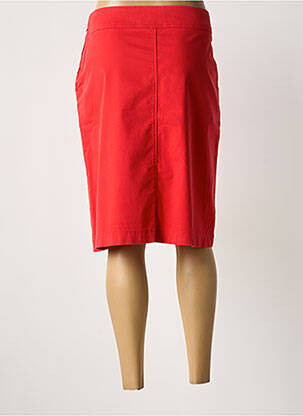 Jupe mi-longue fermeture zip latéral rouge SAINT HILAIRE femme
