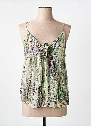 Top manches bretelles ajustables fines bretelles vert SUD EXPRESS femme